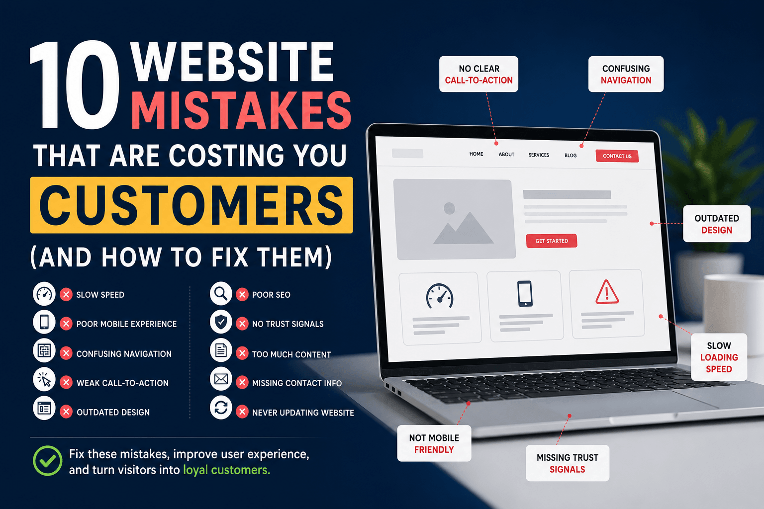 10 Website Mistakes That Are Costing You Customers (And How to Fix Them)
