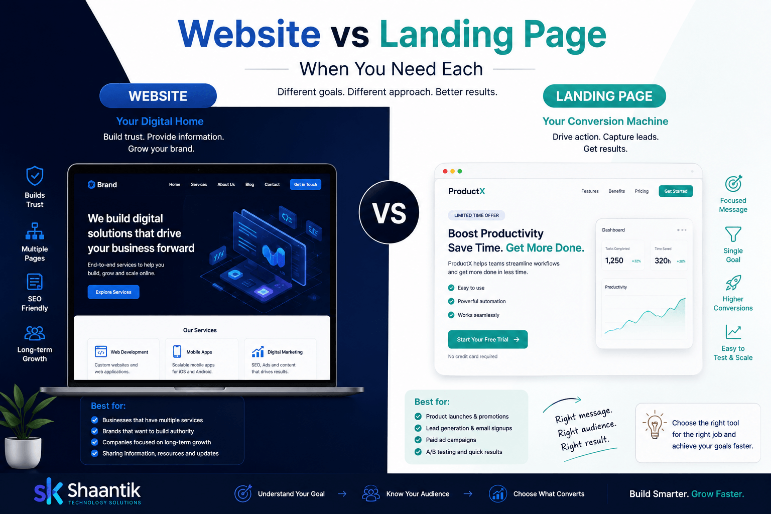 Website vs Landing Page: When You Need Each (And Why Mixing Them Fails)